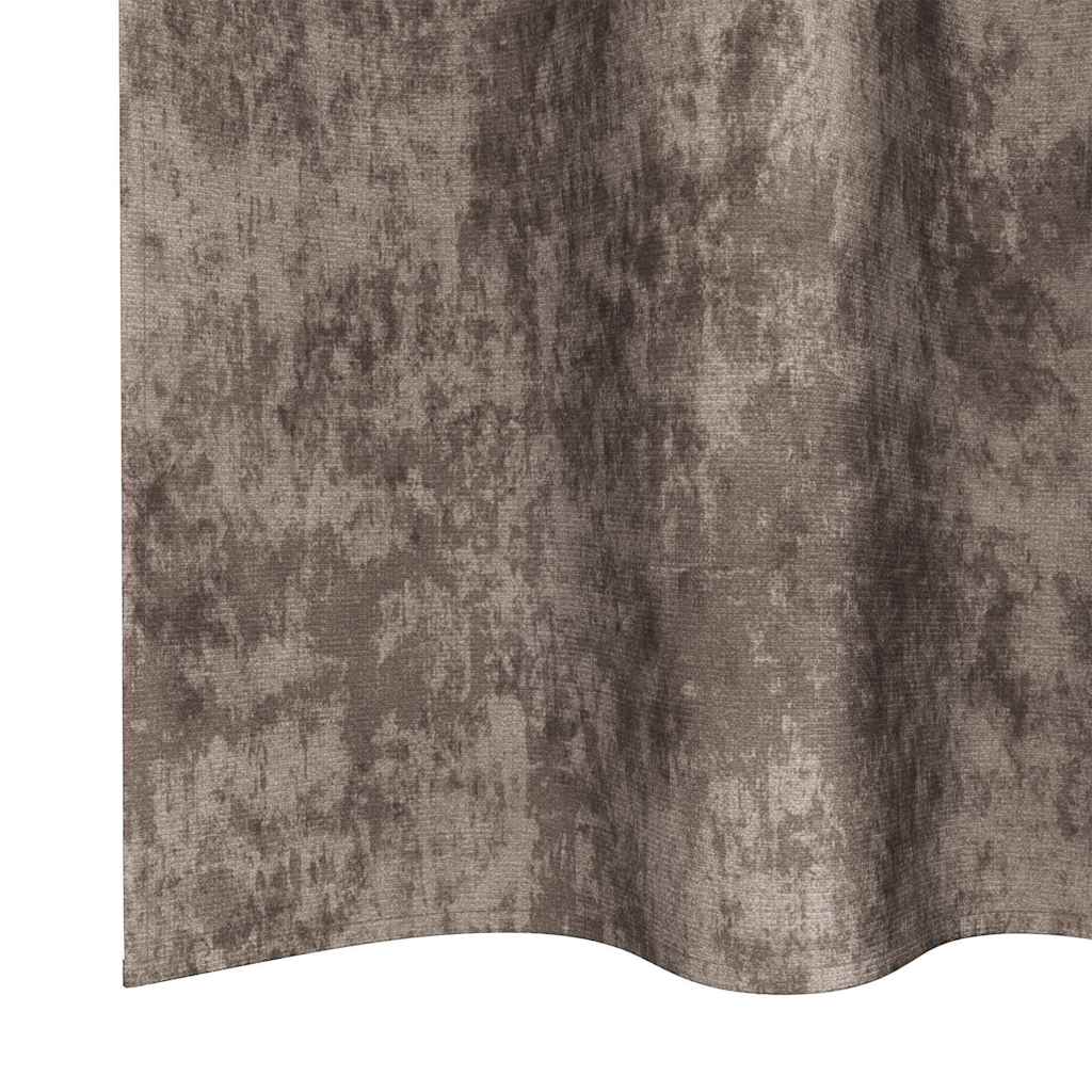 Velvet Curtains 2 pcs Cappuccino 175 x 140 cm Velvet