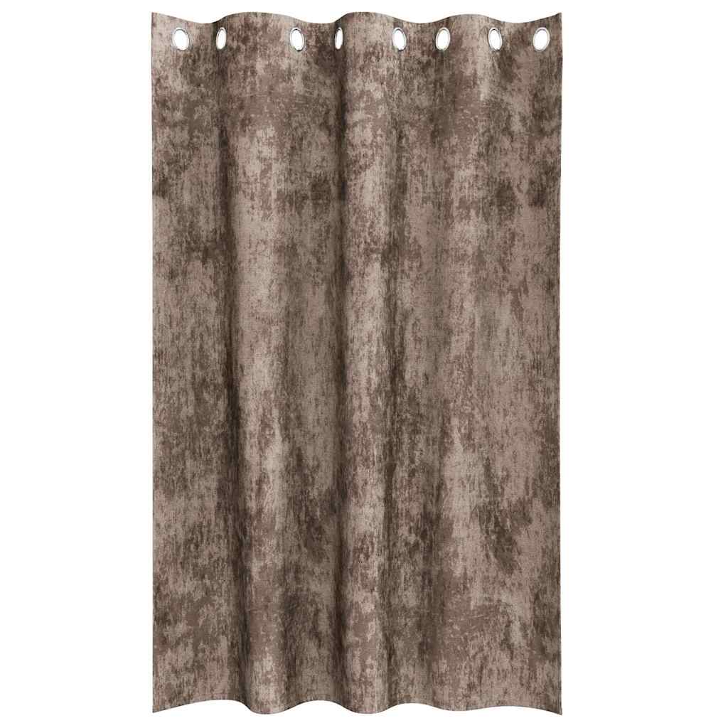 Velvet Curtains 2 pcs Cappuccino 175 x 140 cm Velvet