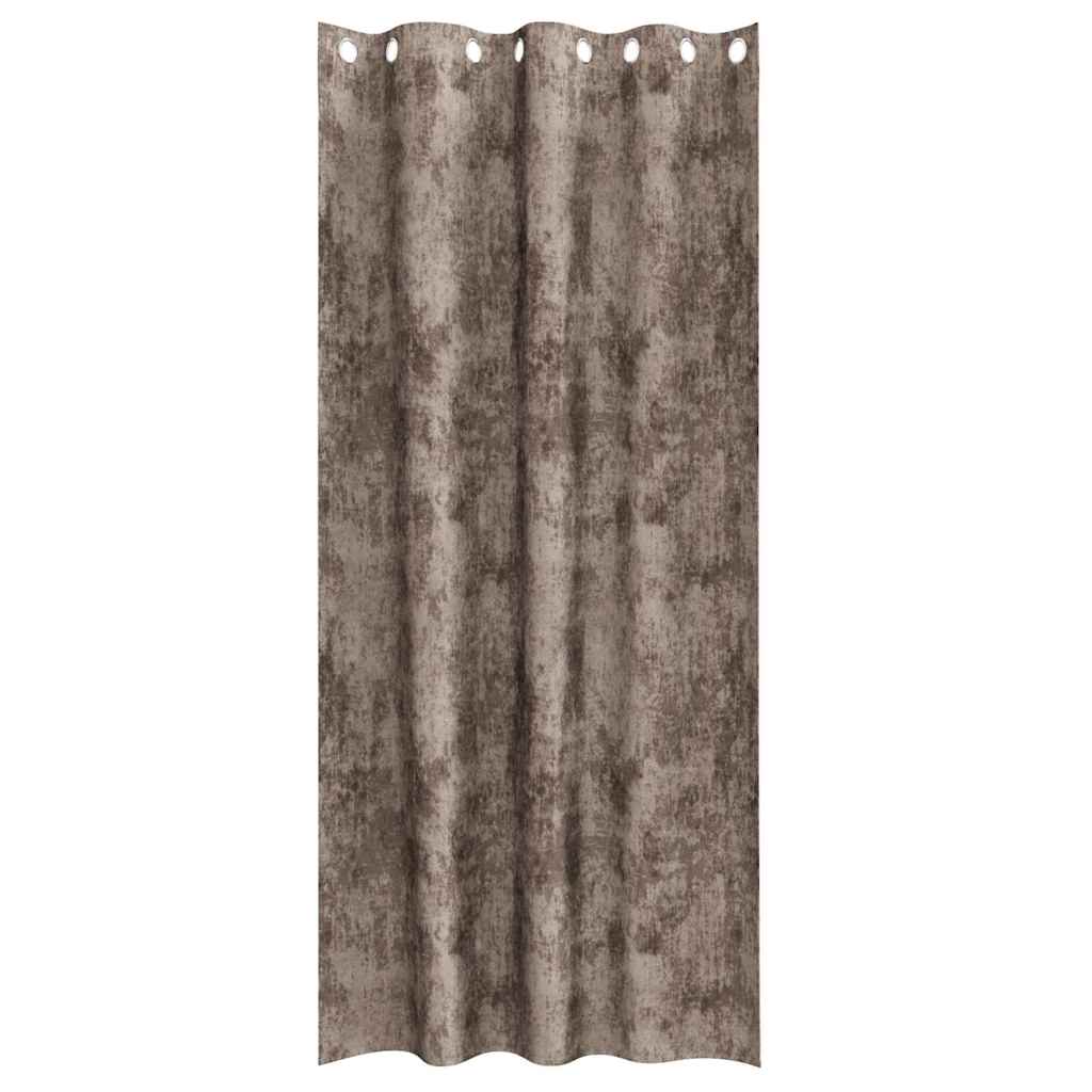 Velvet Curtains 2 pcs Cappuccino 260 x 140 cm Velvet