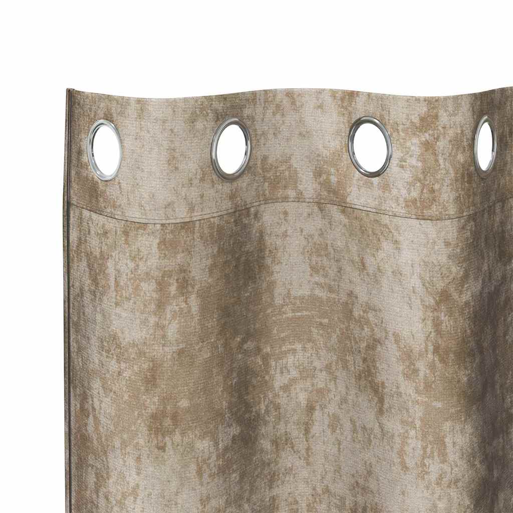 Velvet Curtains 2 pcs Champagne 260 x 140 cm Velvet