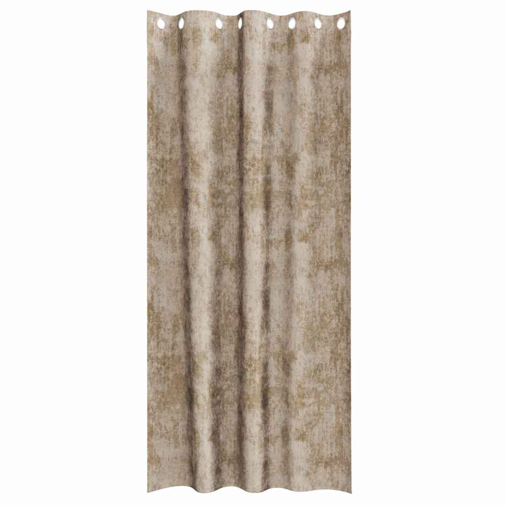 Velvet Curtains 2 pcs Champagne 260 x 140 cm Velvet