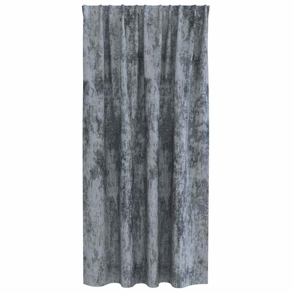 Velvet Curtains 2 pcs Silver Grey 175 x 140 cm Velvet
