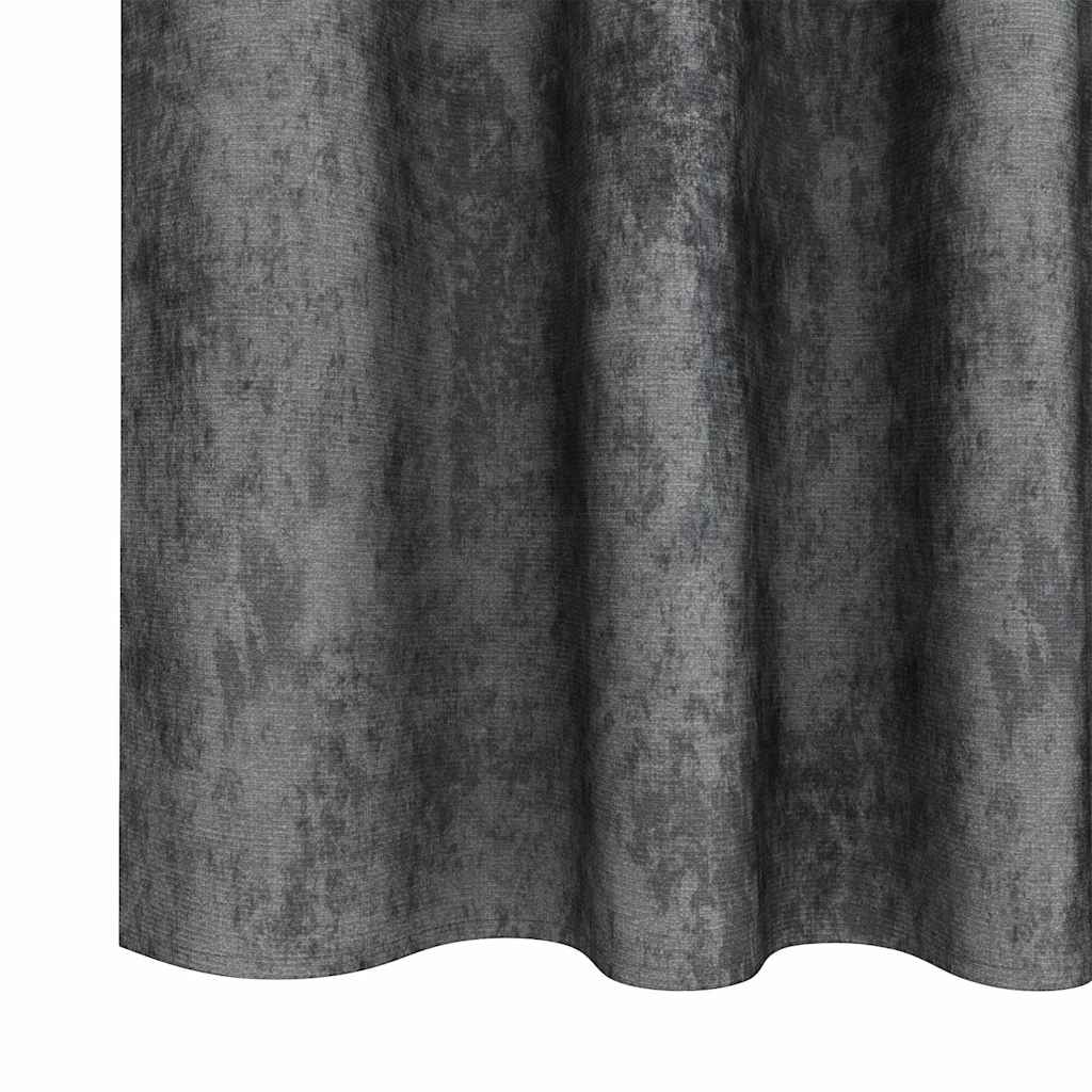 Velvet Curtains with Curtains 2 pcs Grey 225 x 140 cm Velvet