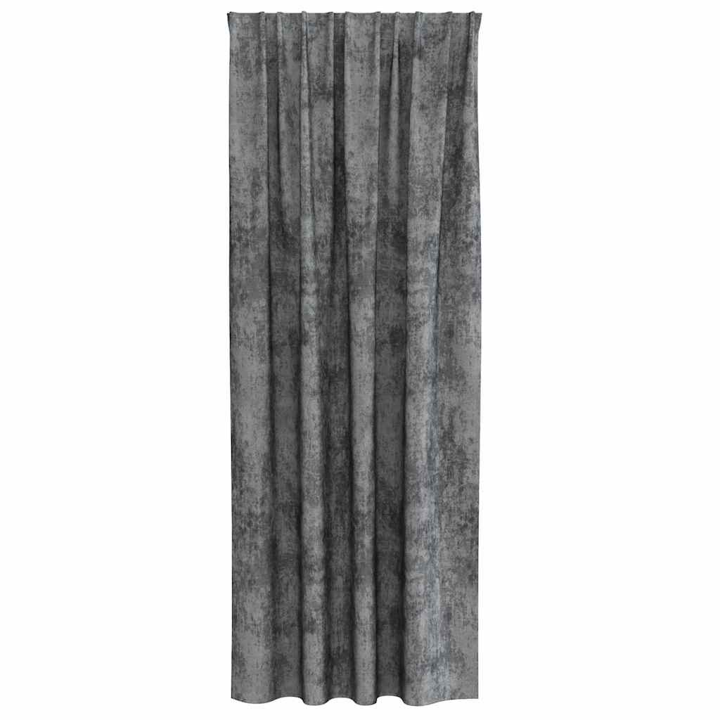 Velvet Curtains with Curtains 2 pcs Grey 225 x 140 cm Velvet