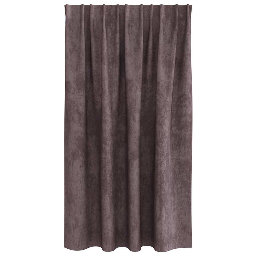 Velvet Curtains with Curtains 2 pcs Brown 140 x 140 cm Velvet