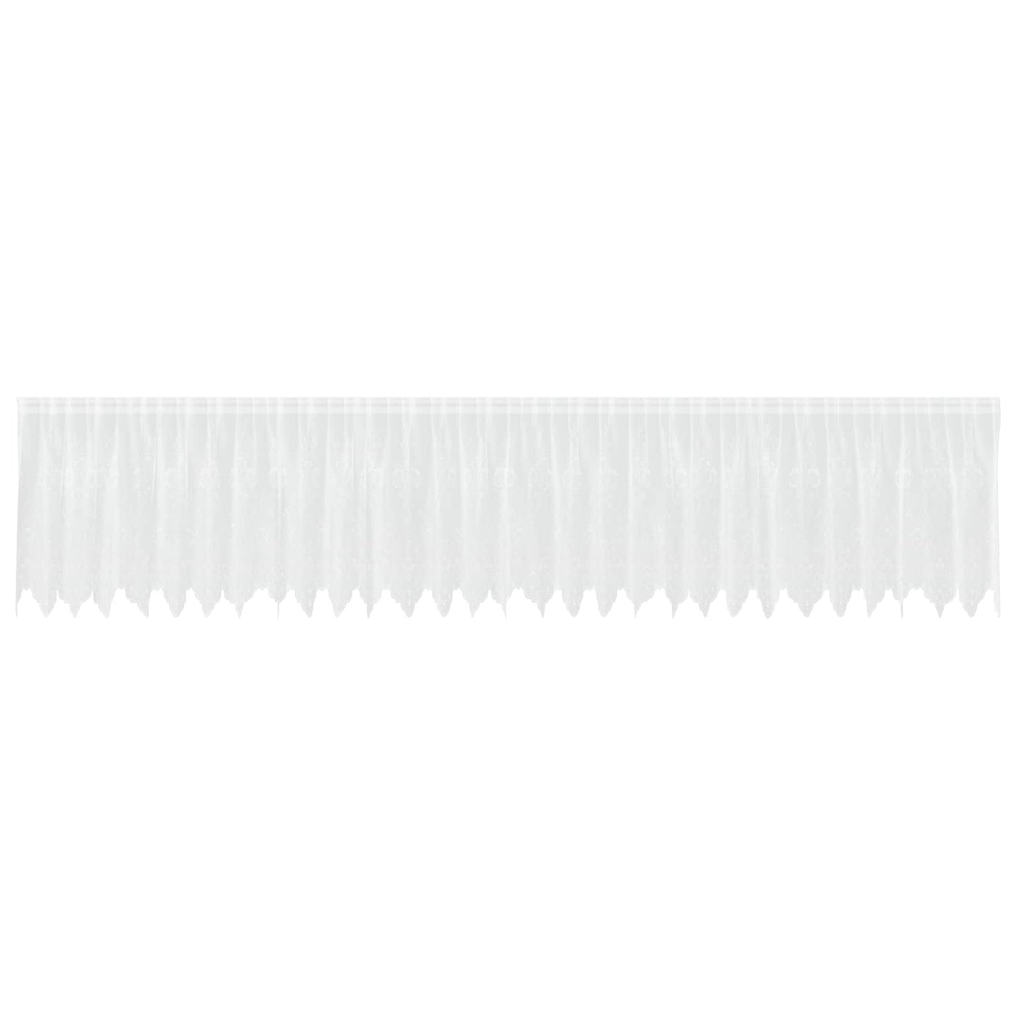 Lace Curtain with Curtains Floral White 100x750cm Polyester
