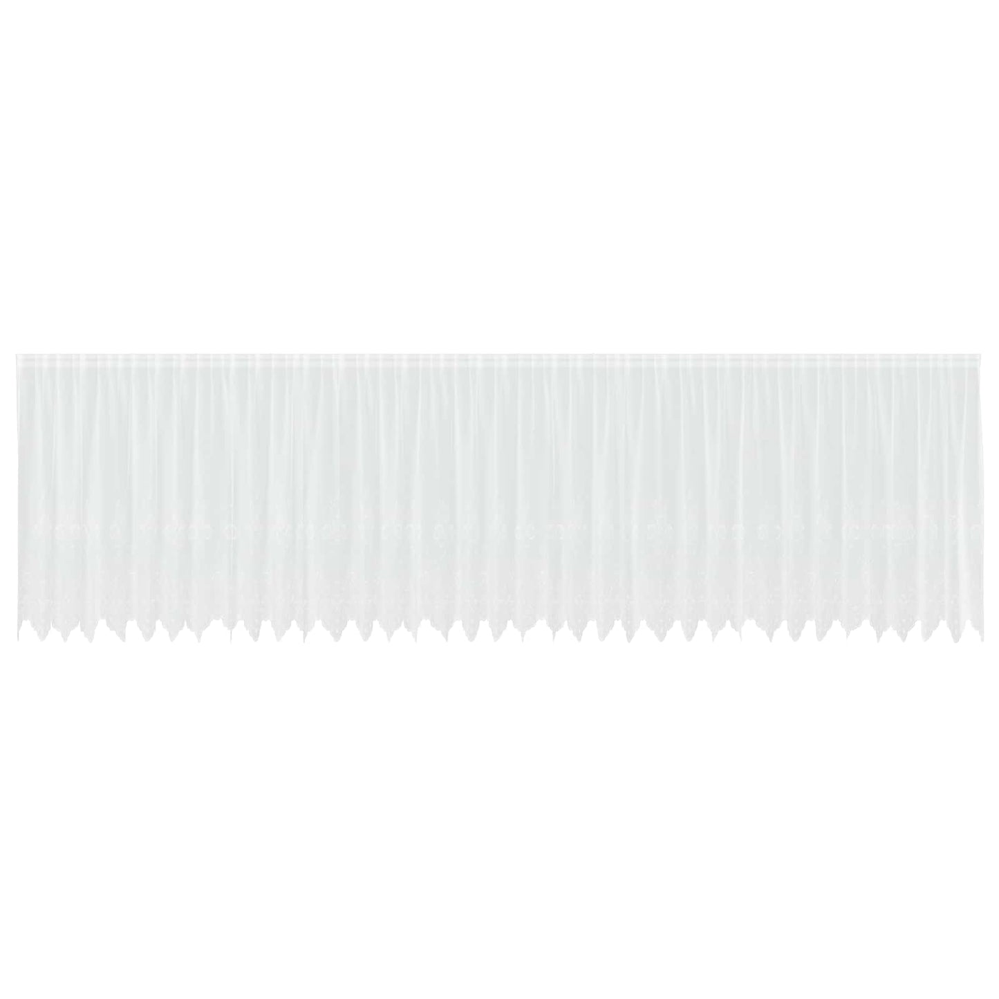 Lace Curtain with Curtains Floral White 140x900cm Polyester