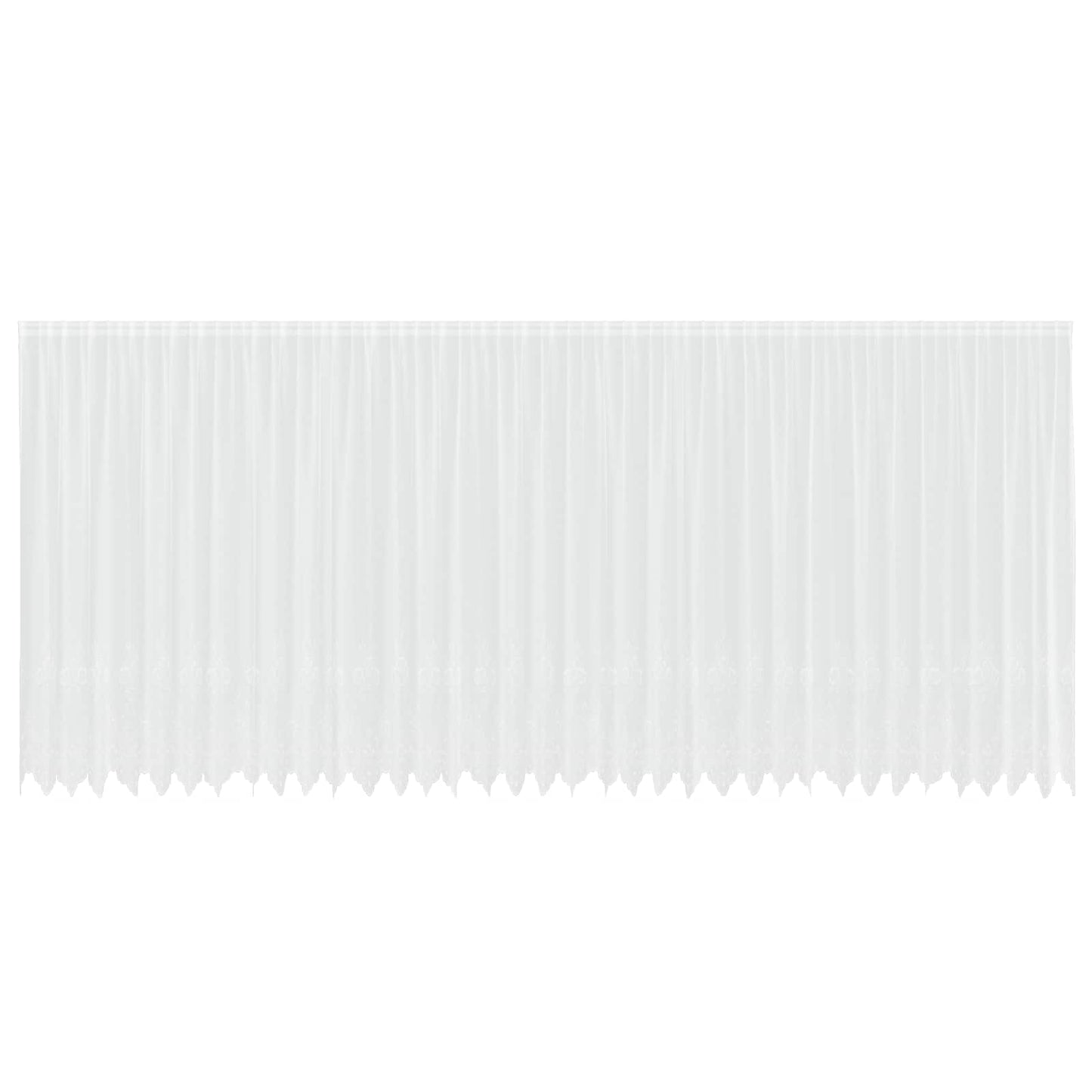 Lace Curtain with Curtains White 900 x 240 cm Polyester