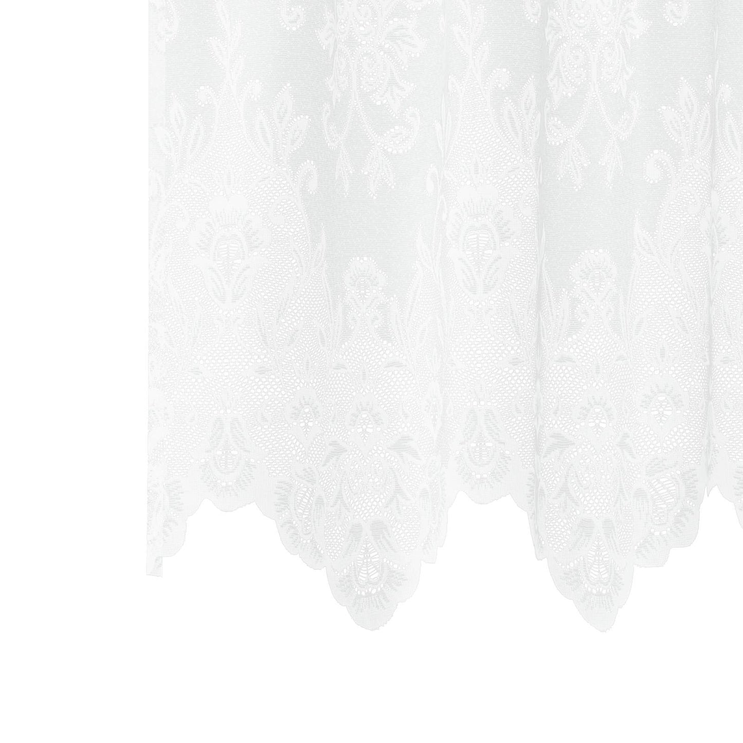 Lace Curtain with Curtains Floral White 260 x 900 cm Polyester