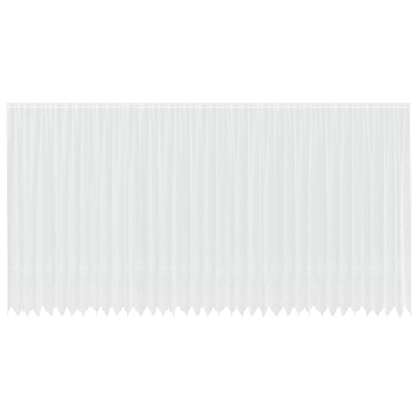 Lace Curtain with Curtains Floral White 260 x 900 cm Polyester