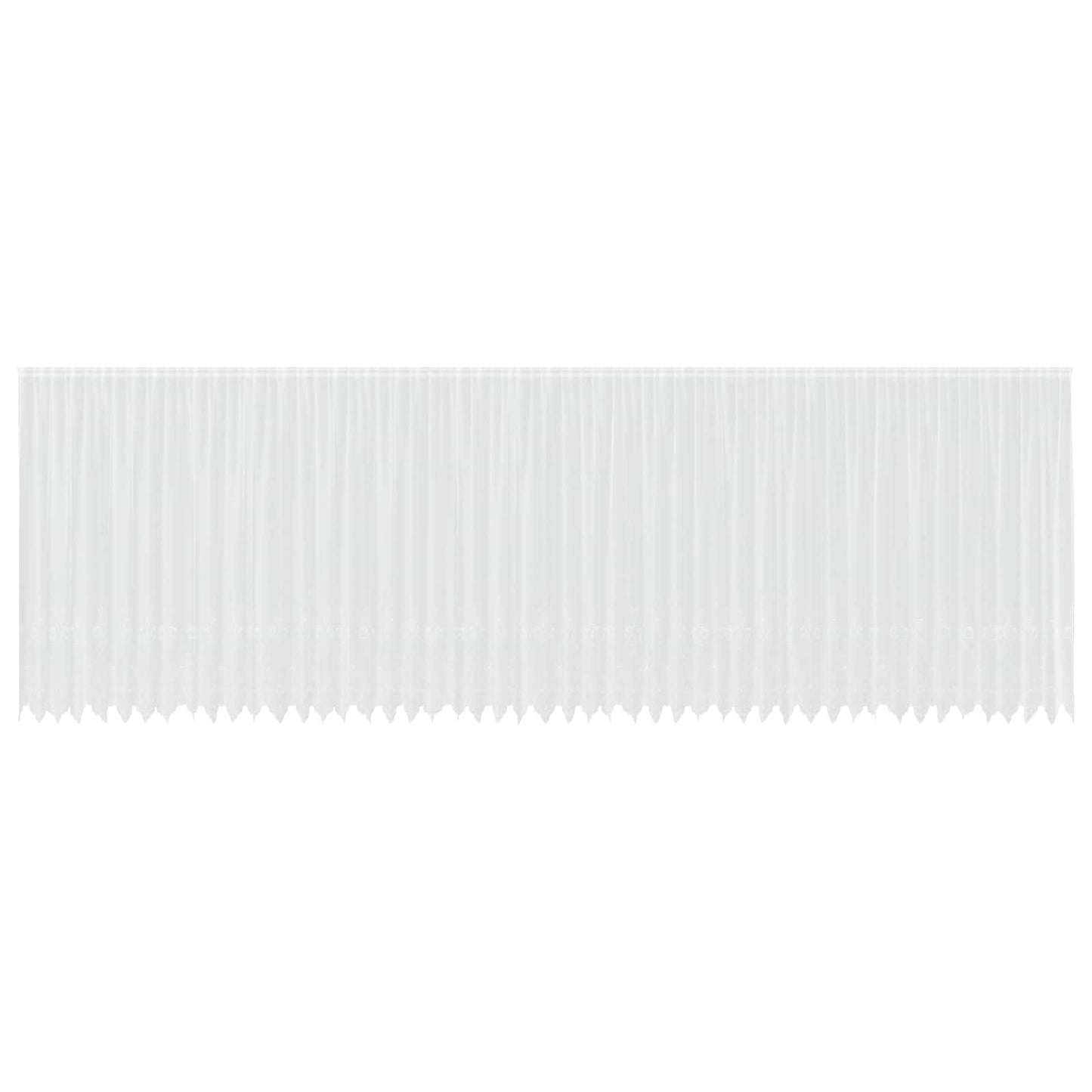 Lace Curtain with Curtains Floral White 200 x 1200 cm Polyester