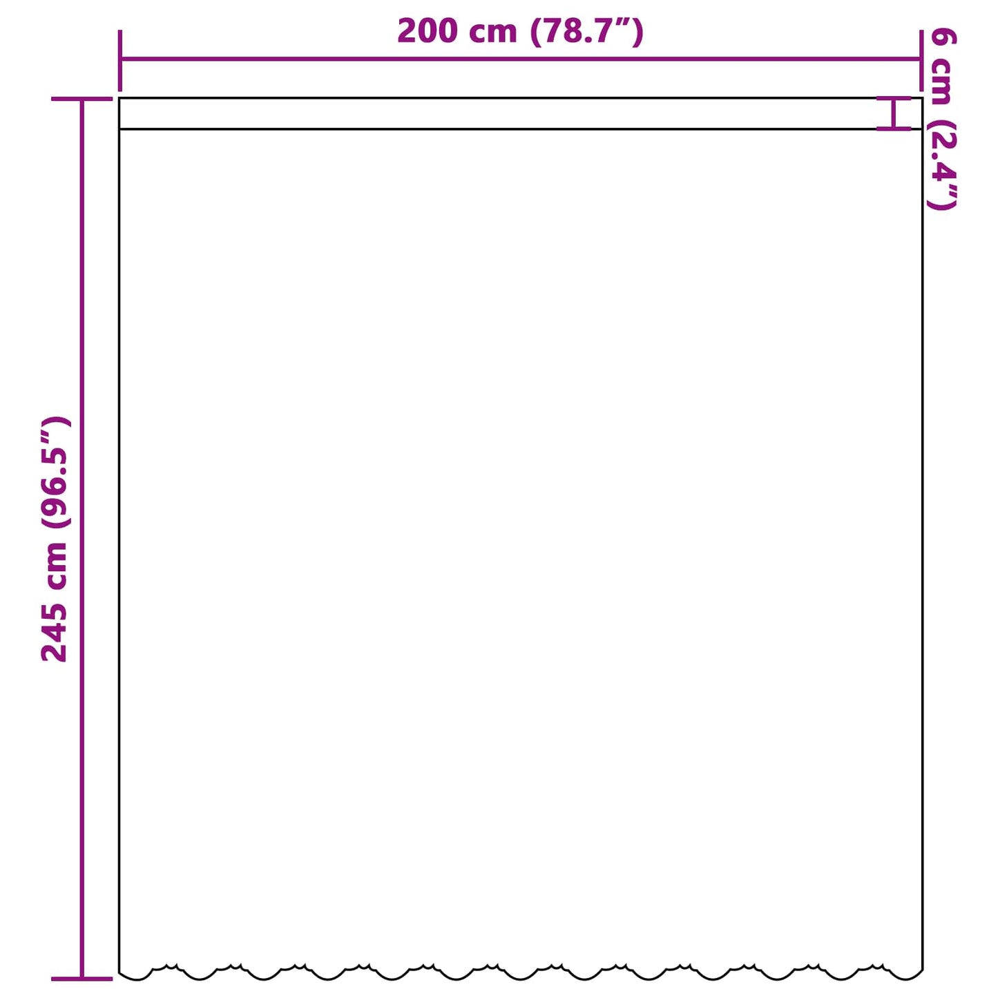 Lace Curtain with Curtains Floral White 245 x 200 cm Polyester