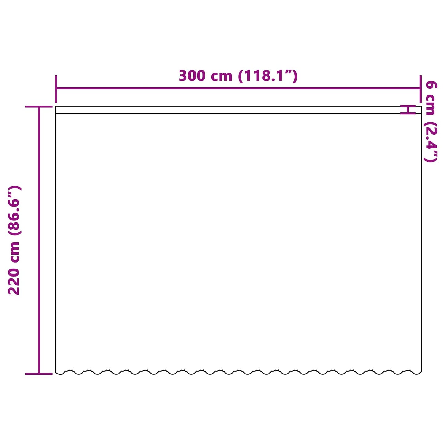 Lace Curtain with Curtains Floral White 220 x 300 cm Polyester