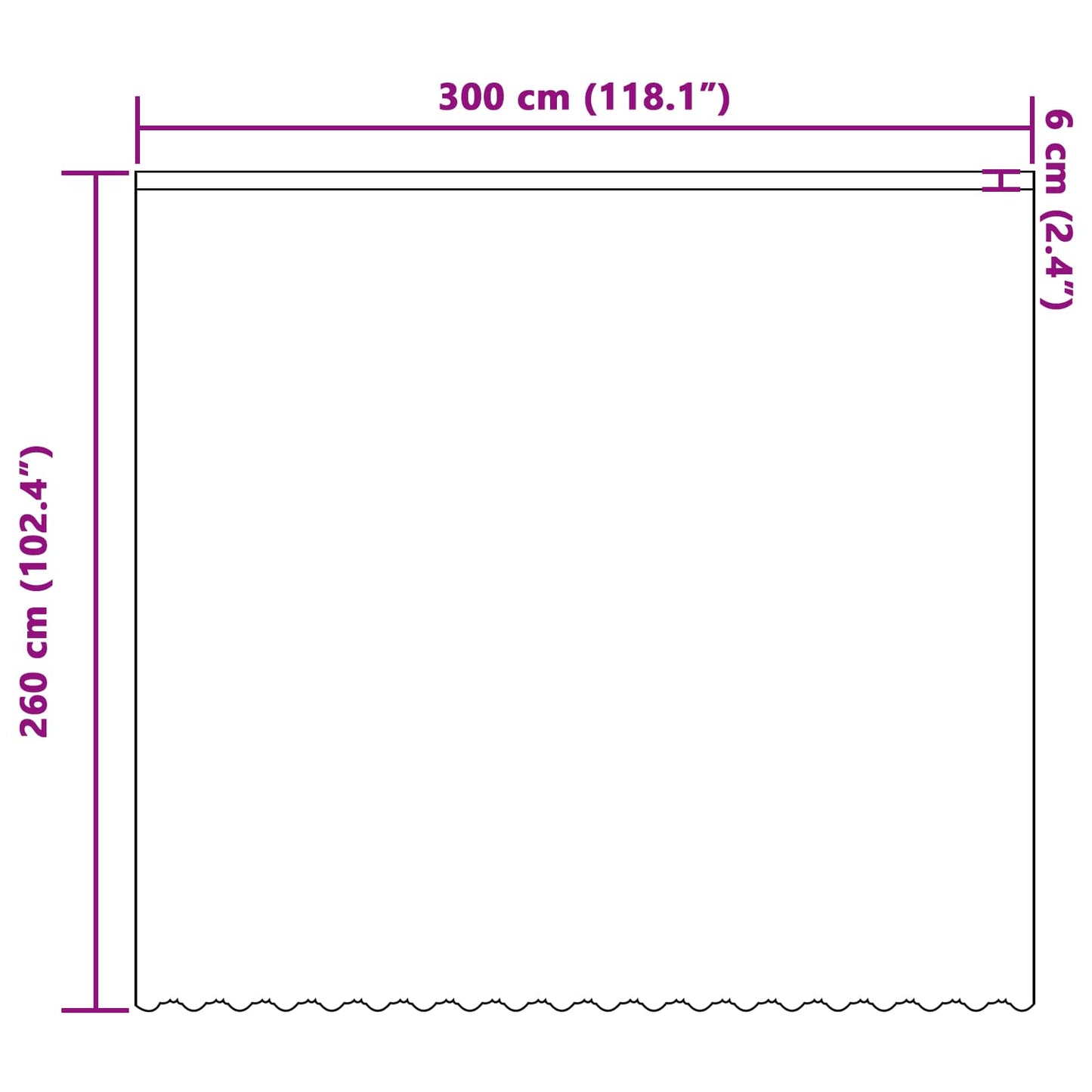 Lace Curtain with Curtains Floral White 260 x 300 cm Polyester