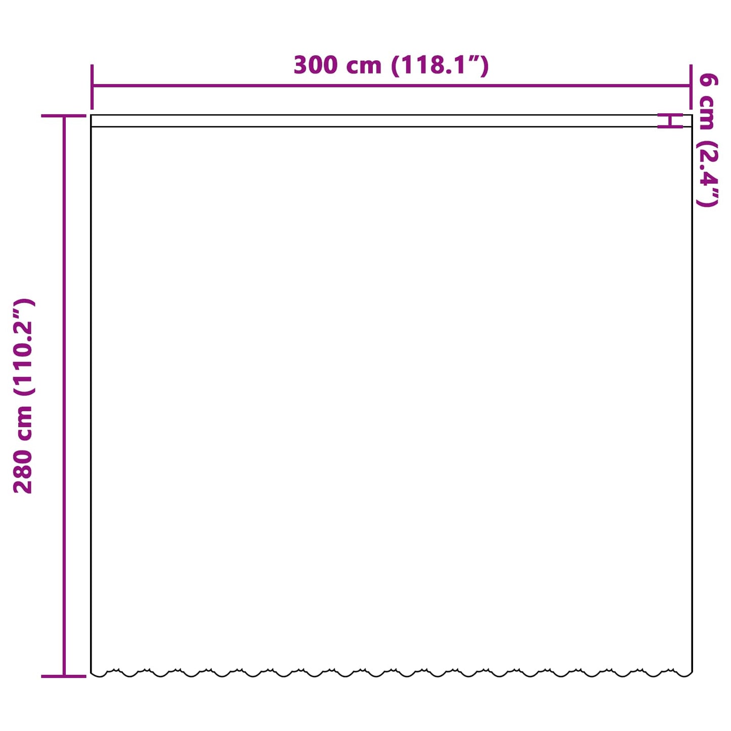 Lace Curtain with Curtains Floral White 280 x 300 cm Polyester