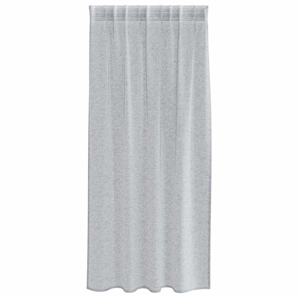 Voile Curtain 2 pcs Dark Grey 175 x 140 cm Polyester