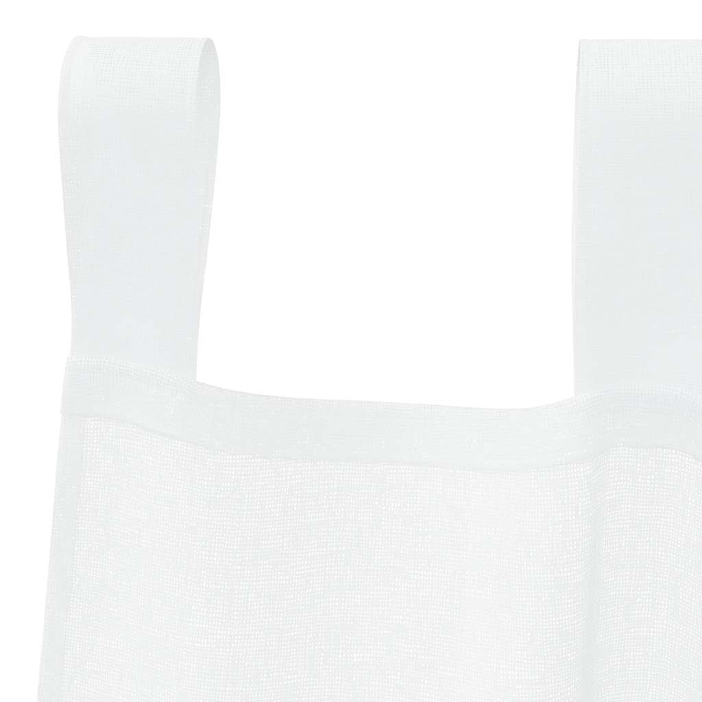 Voile Curtain with Curtains 2 pcs White 245 x 140 cm Polyester