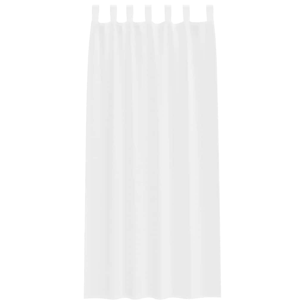 Voile Curtain with Curtains 2 pcs White 260 x 140 cm Polyester