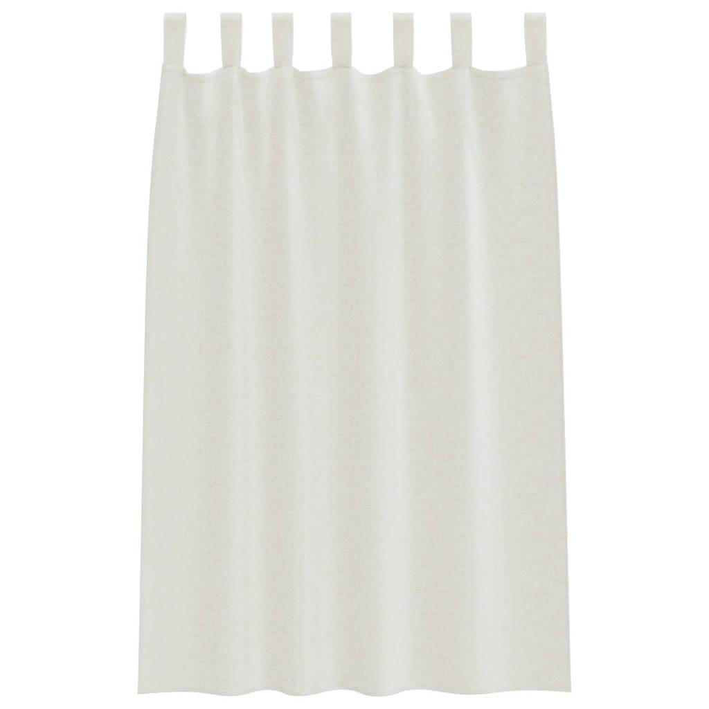 Voile Curtain with Curtains 2 pcs Cream 175 x 140 cm Polyester