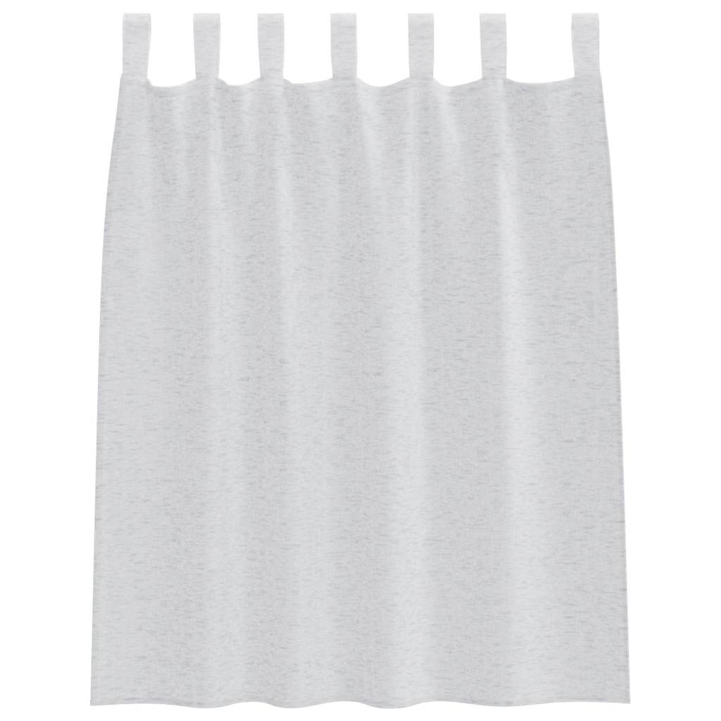 Voile Curtain 2 pcs Light Grey 140 x 140 cm Polyester