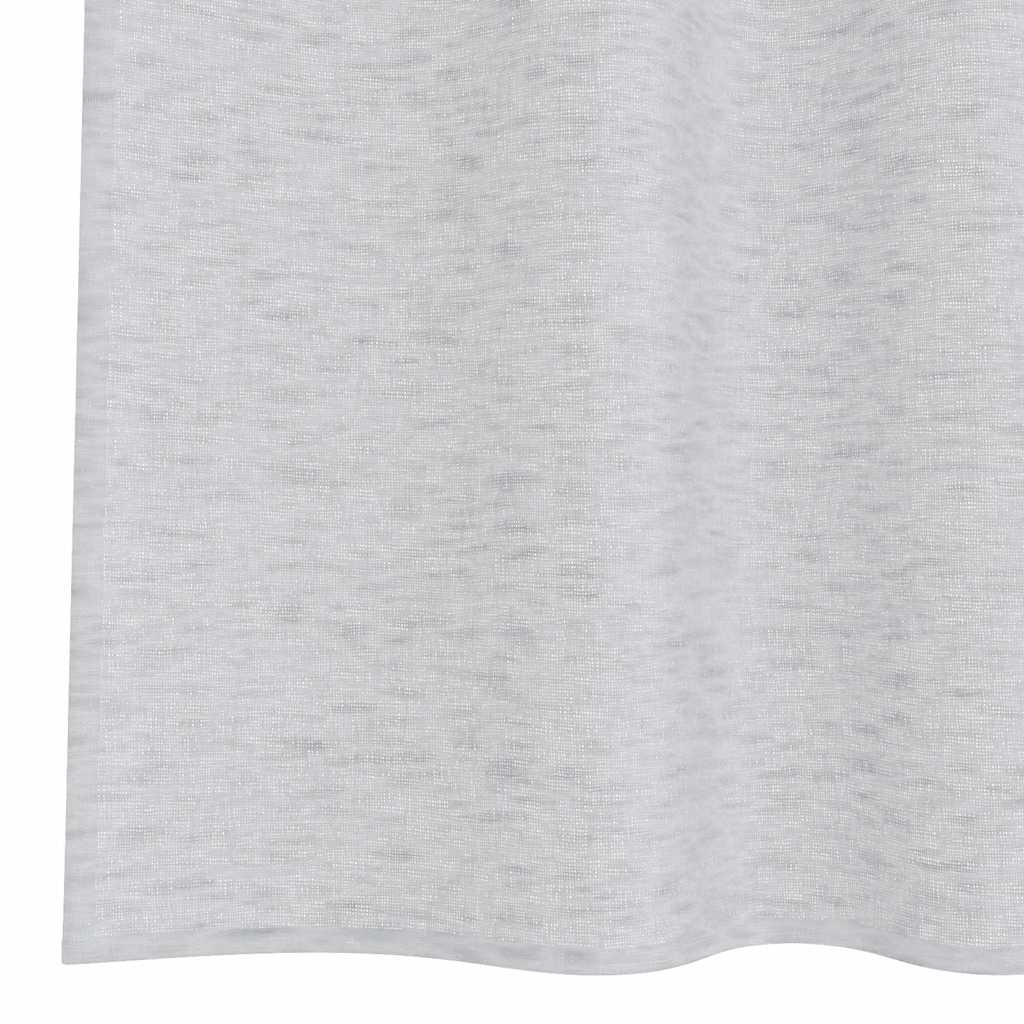 Voile Curtain 2 pcs Light Grey 175 x 140 cm Polyester