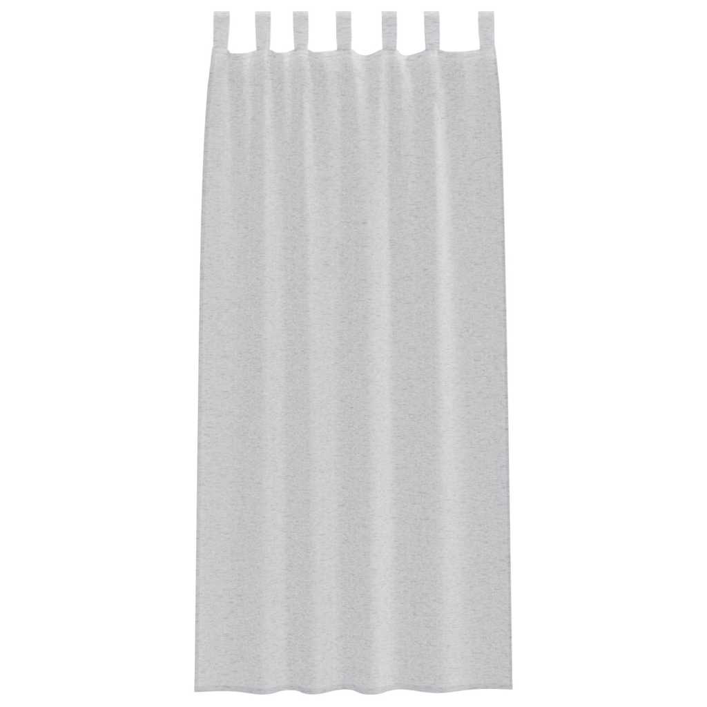 Voile Curtain 2 pcs Light Grey 225 x 140 cm Polyester
