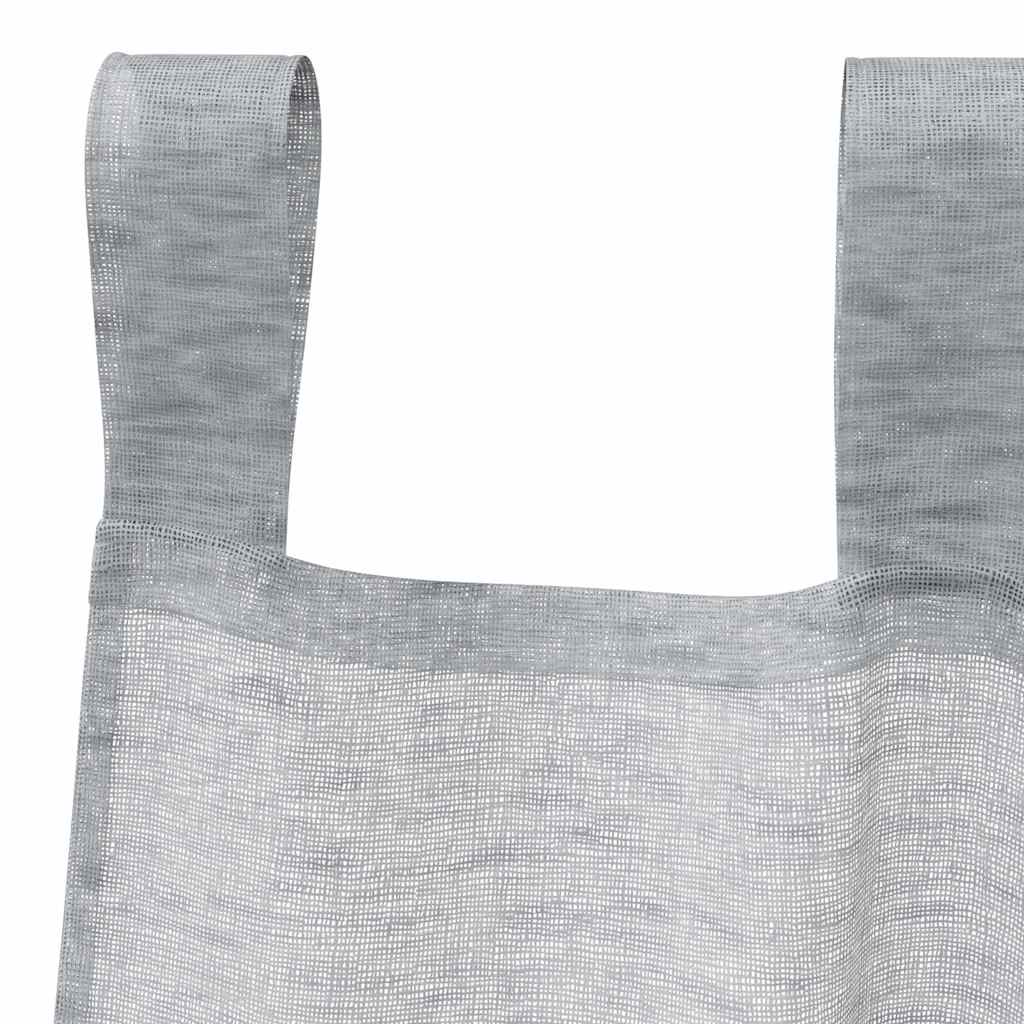 Voile Curtain 2 pcs Dark Grey 225 x 140 cm Polyester
