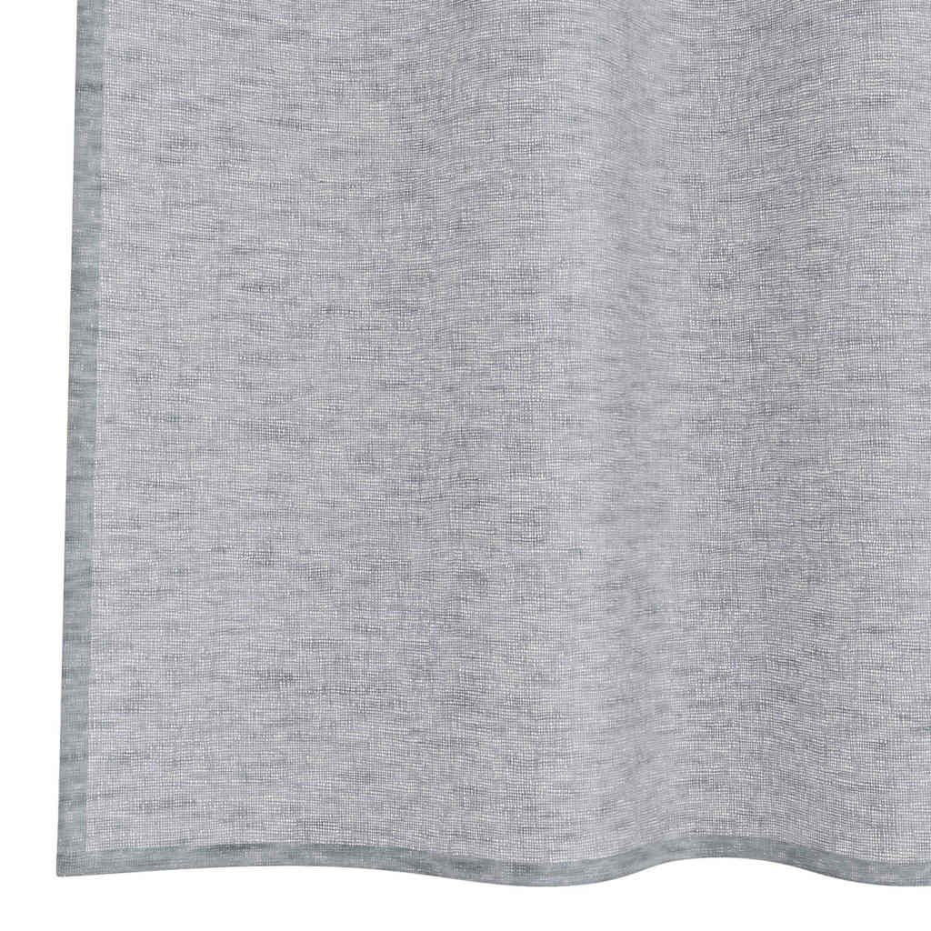 Voile Curtain 2 pcs Dark Grey 260 x 140 cm Polyester