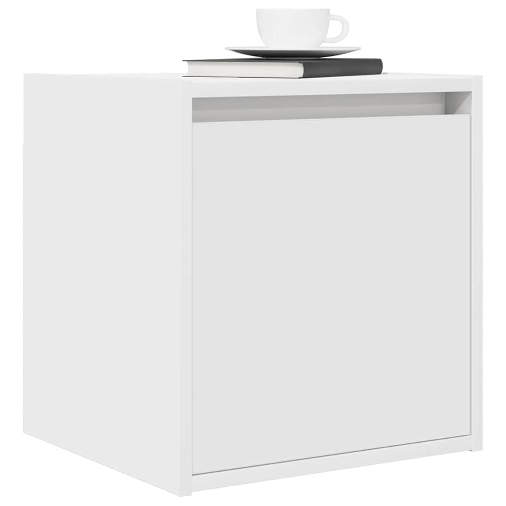 vidaXL Wall-Mounted Bedside Cabinet White 38x34x40 cm