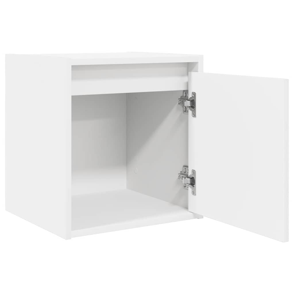 vidaXL Wall-Mounted Bedside Cabinet White 38x34x40 cm