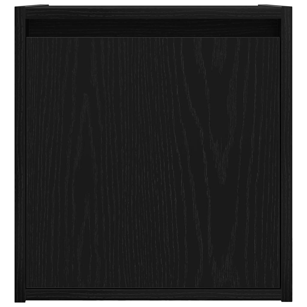 vidaXL Wall-Mounted Bedside Cabinet Black 38x34x40 cm