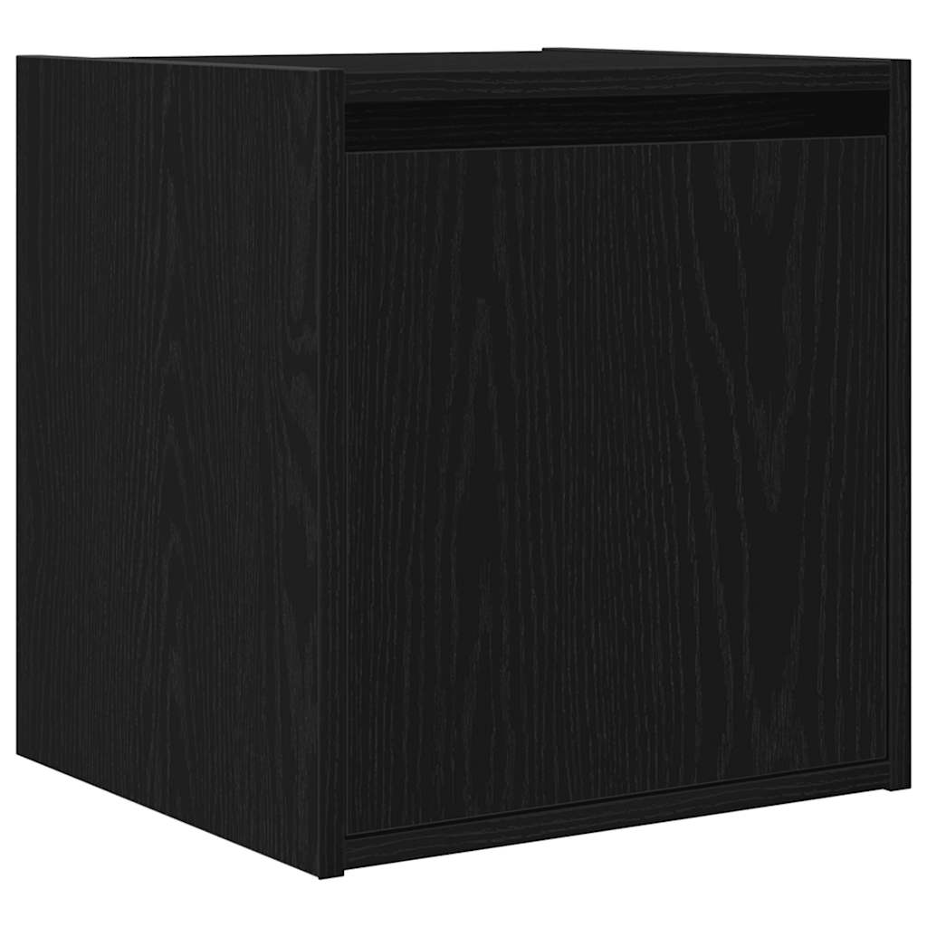 vidaXL Wall-Mounted Bedside Cabinets 2 pcs Black 38x34x40 cm
