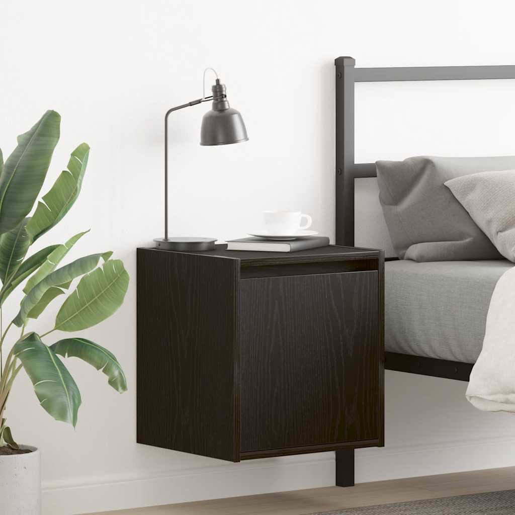 vidaXL Wall-Mounted Bedside Cabinets 2 pcs Black 38x34x40 cm