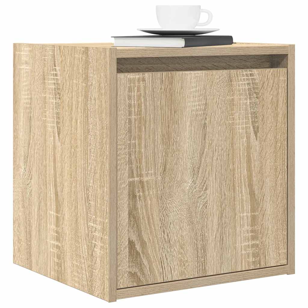 Wall-Mounted Bedside Cabinet Sonoma Oak 38x34x40 cm