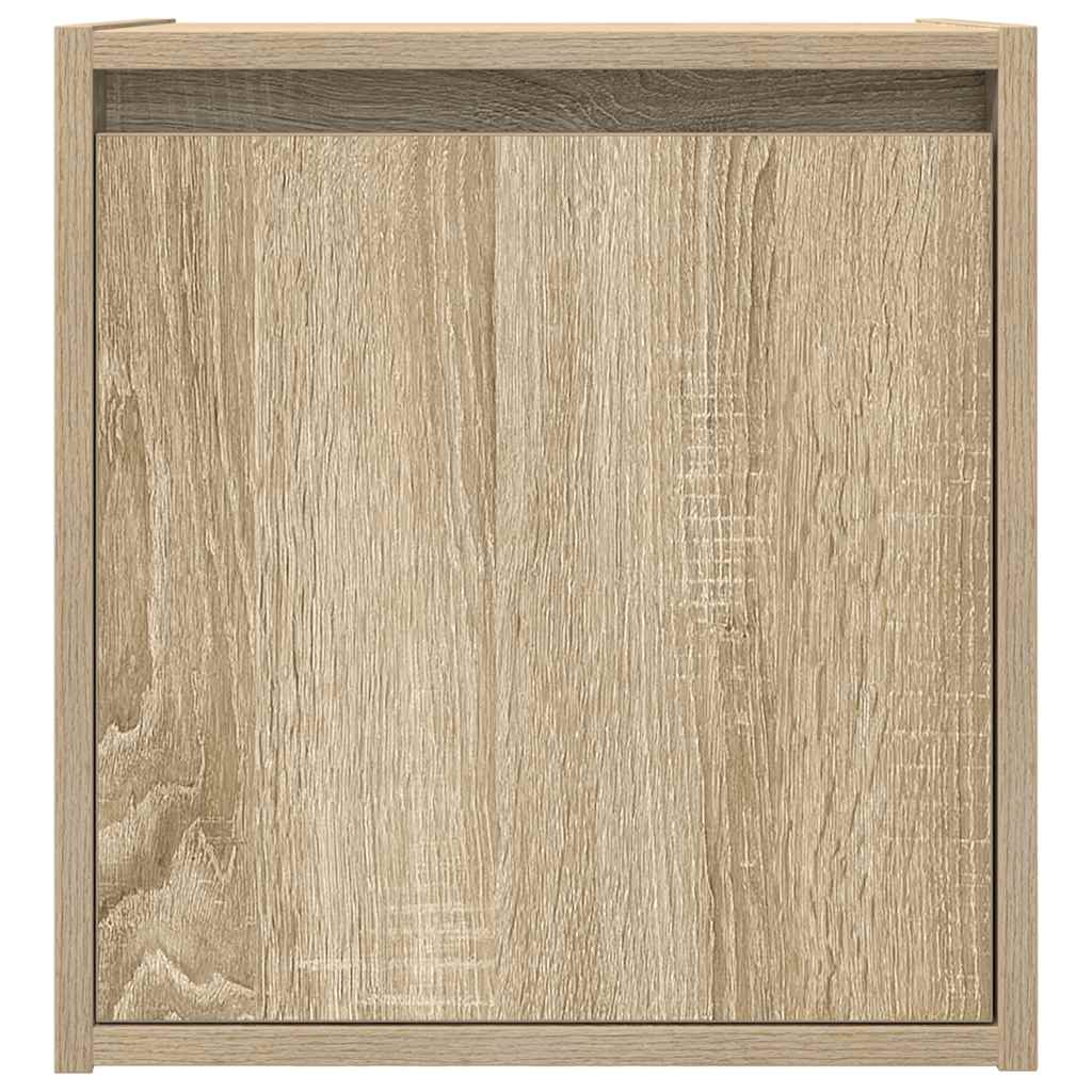 vidaXL Wall-Mounted Bedside Cabinet Sonoma Oak 38x34x40 cm