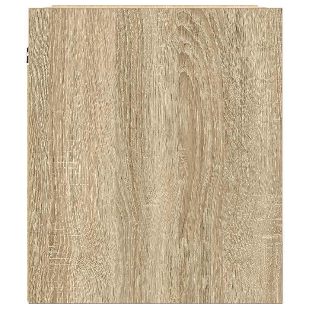 Wall-Mounted Bedside Cabinet Sonoma Oak 38x34x40 cm