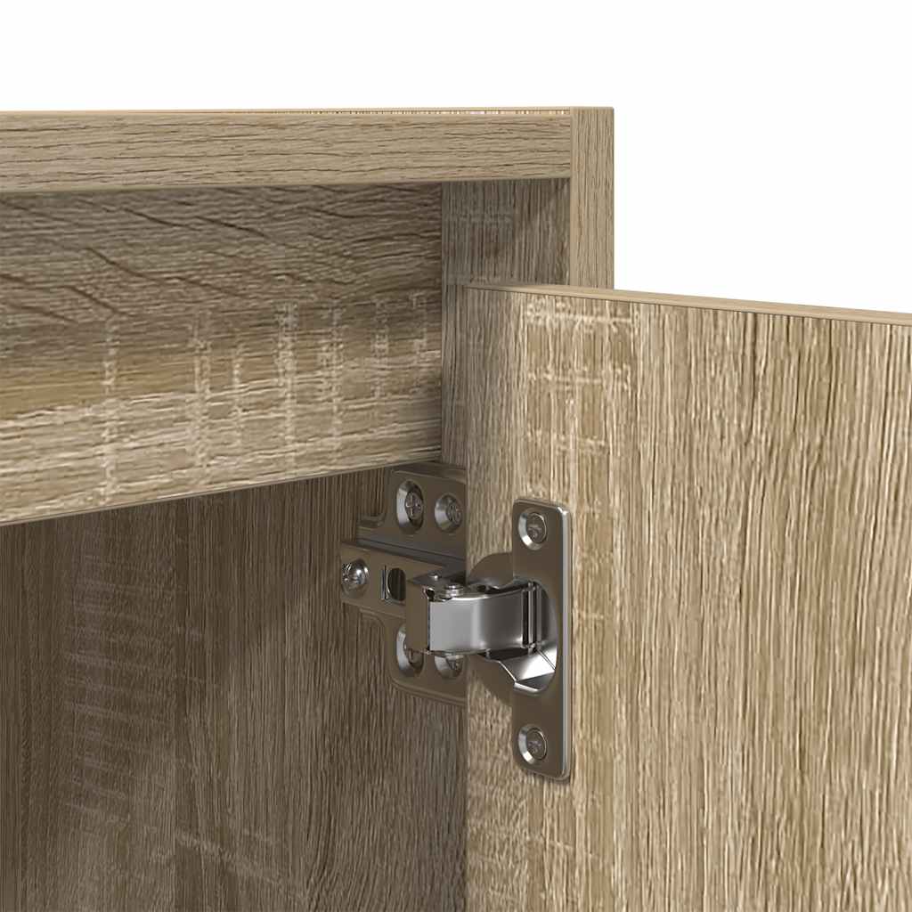 vidaXL Wall-Mounted Bedside Cabinet Sonoma Oak 38x34x40 cm