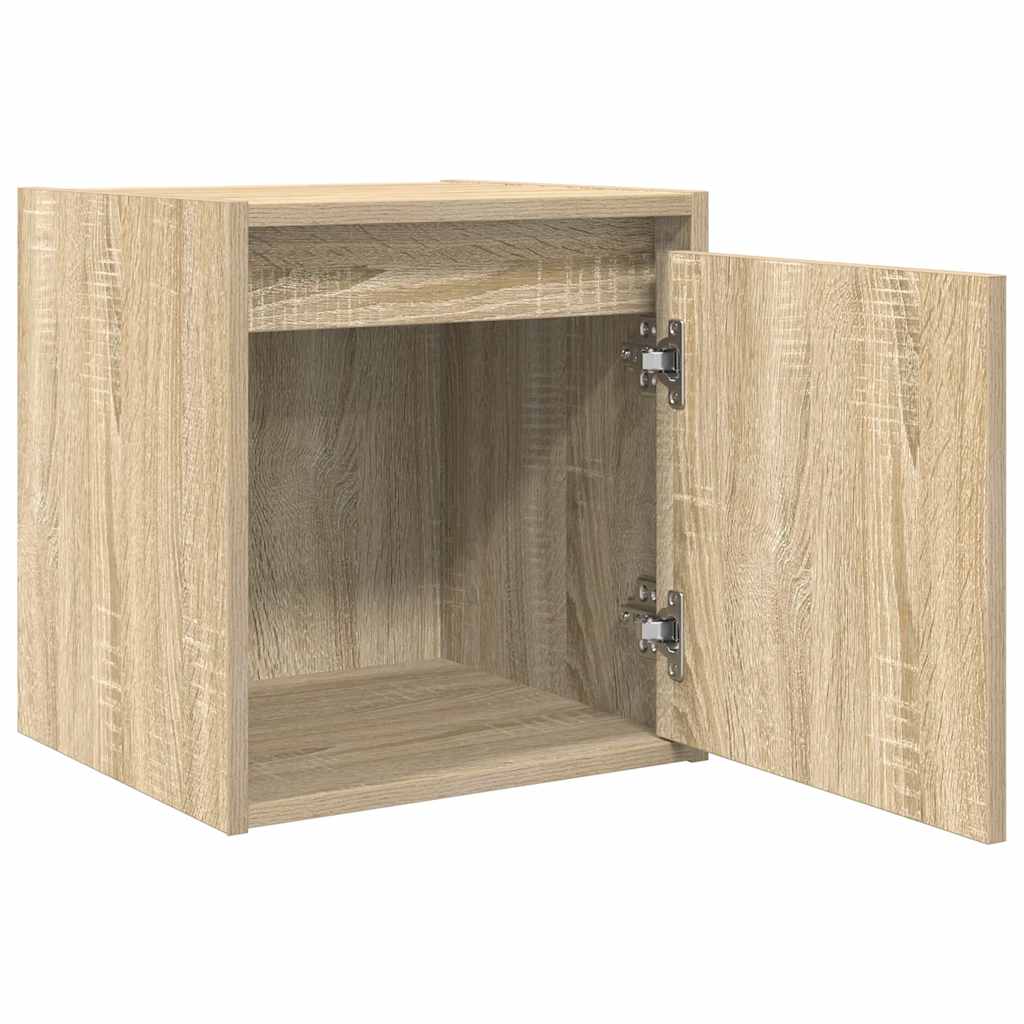 vidaXL Wall-Mounted Bedside Cabinets 2 pcs Sonoma Oak 38x34x40 cm