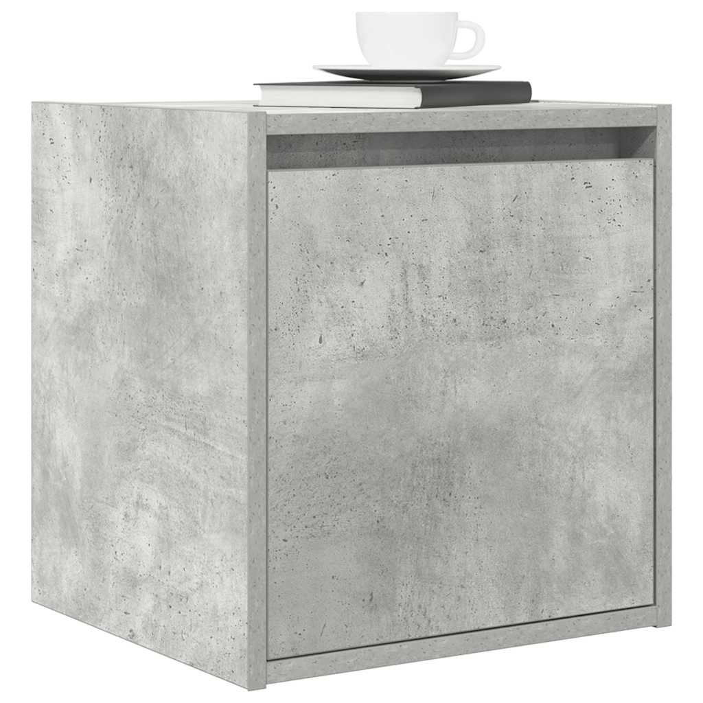 Wall-Mounted Bedside Cabinet Concrete Grey 38x34x40 cm