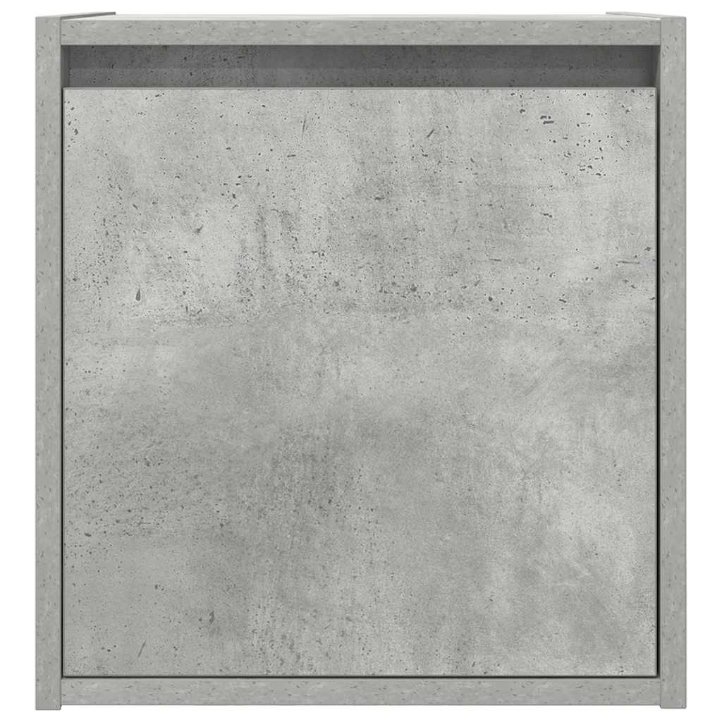 vidaXL Wall-Mounted Bedside Cabinet Concrete Grey 38x34x40 cm