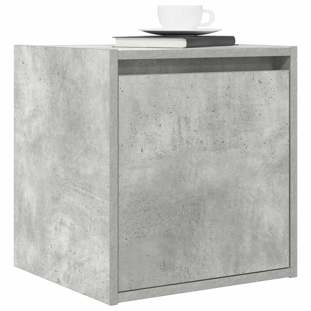 vidaXL Wall-Mounted Bedside Cabinets 2 pcs Concrete Grey 38x34x40 cm
