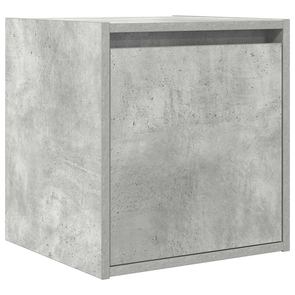 vidaXL Wall-Mounted Bedside Cabinets 2 pcs Concrete Grey 38x34x40 cm
