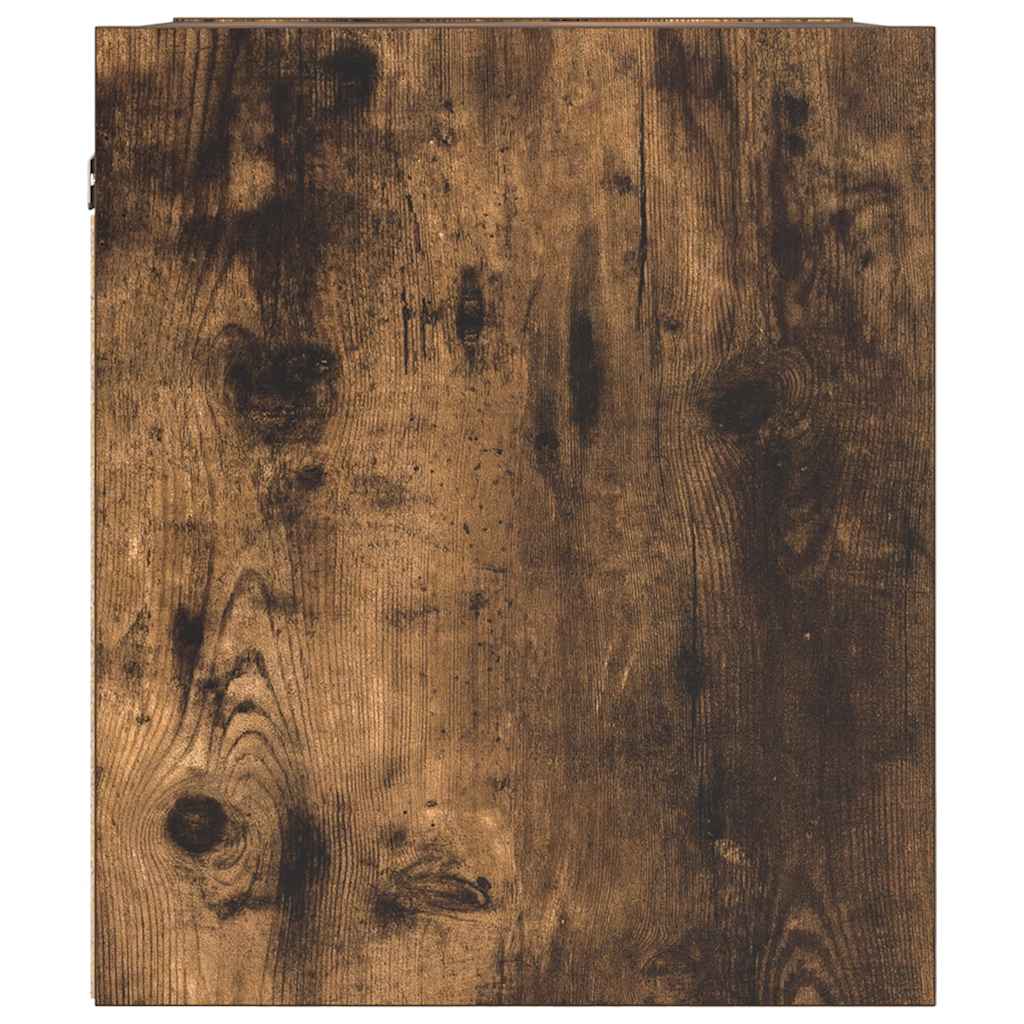 vidaXL Wall-Mounted Bedside Cabinet Smoked Oak 38x34x40 cm