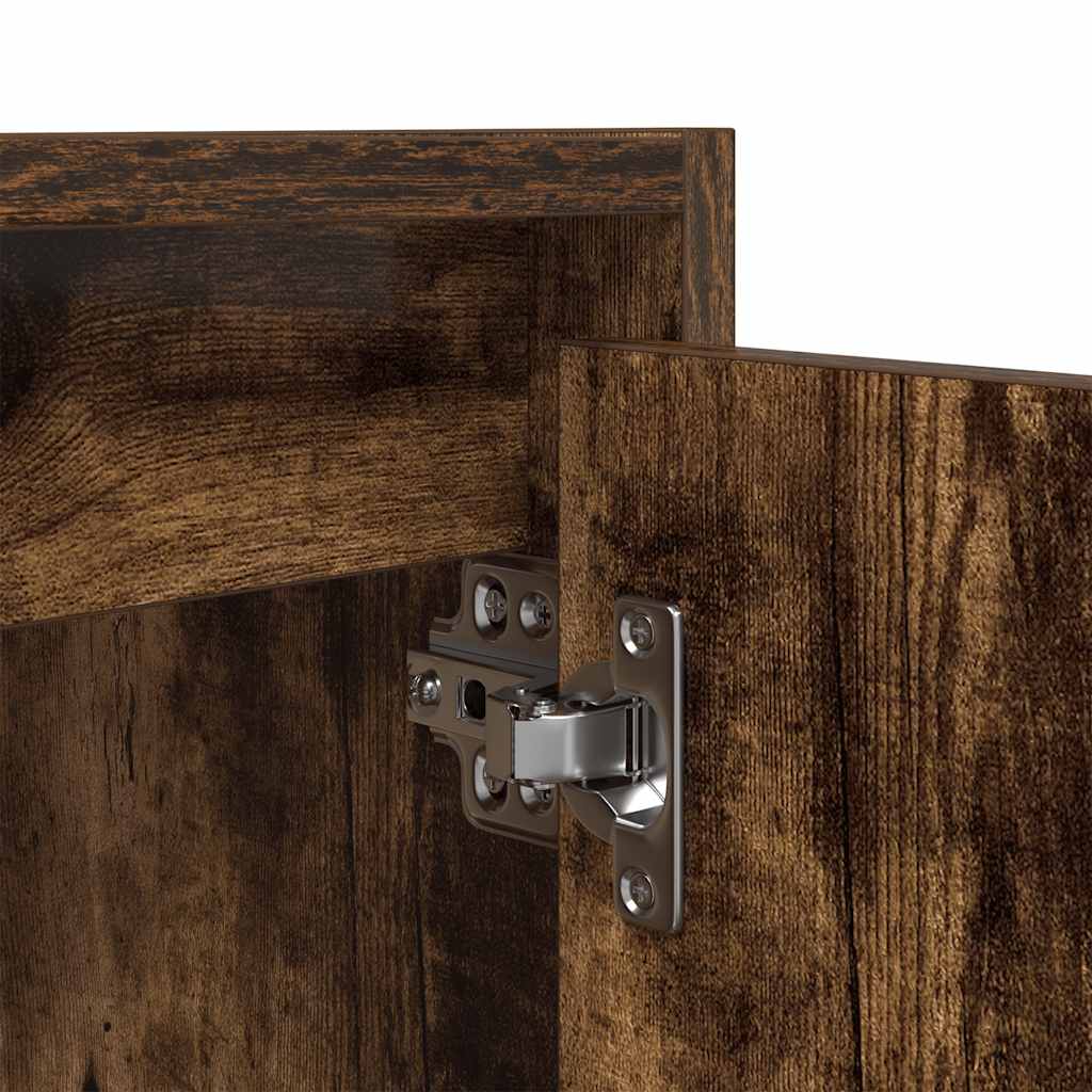 Wall-Mounted Bedside Cabinets 2 pcs Smoked Oak 38x34x40 cm