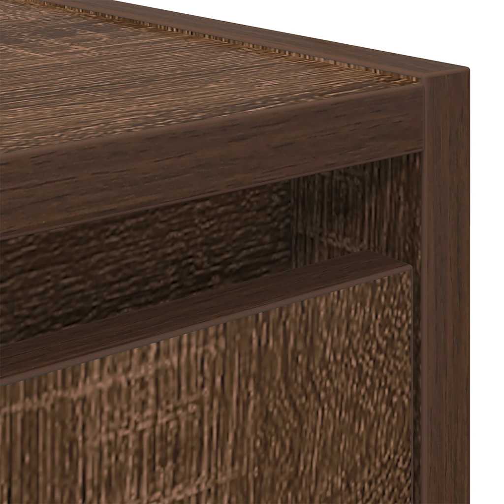vidaXL Wall-Mounted Bedside Cabinet Brown Oak 38x34x40 cm
