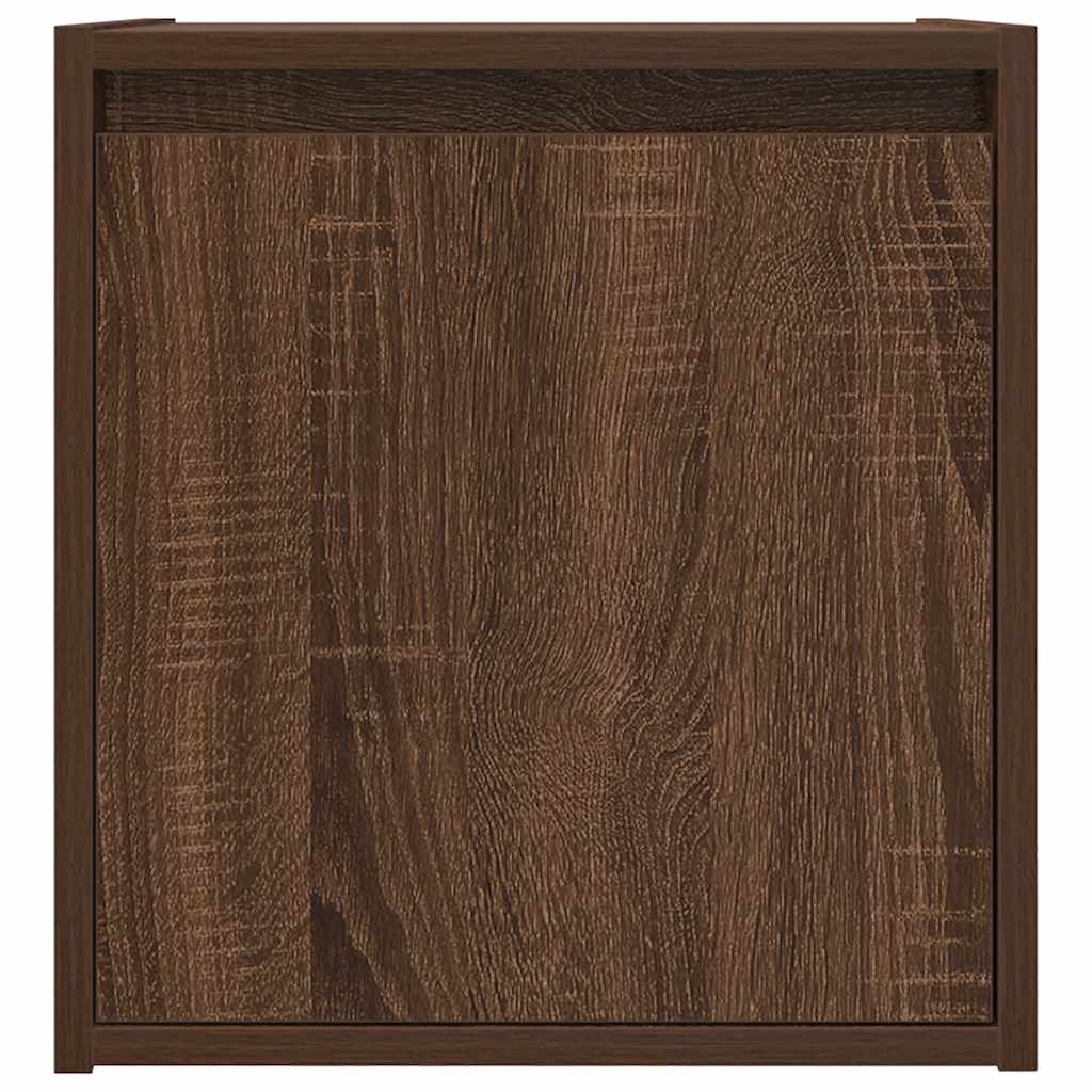 vidaXL Wall-Mounted Bedside Cabinets 2 pcs Brown Oak 38x34x40 cm