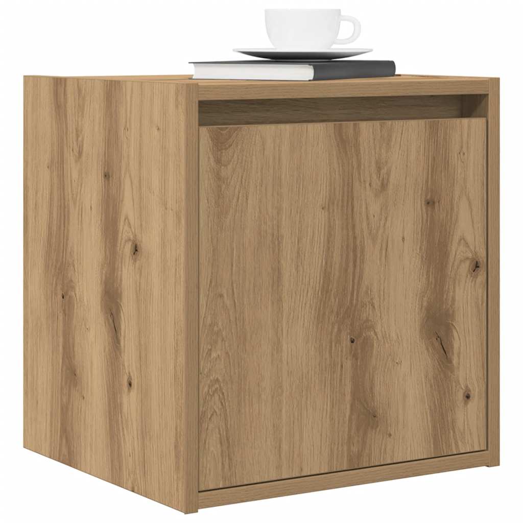 vidaXL Wall-Mounted Bedside Cabinet Artisan Oak 38x34x40 cm