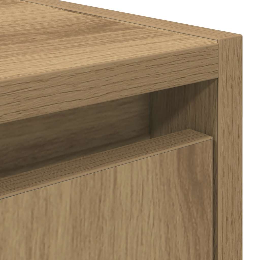 vidaXL Wall-Mounted Bedside Cabinet Artisan Oak 38x34x40 cm