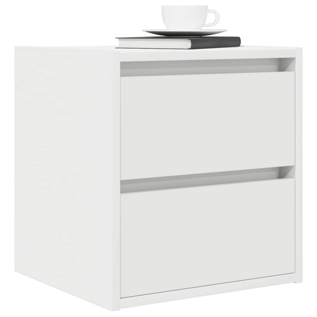 vidaXL Wall-mounted Bedside Cabinet White 38x34x40 cm