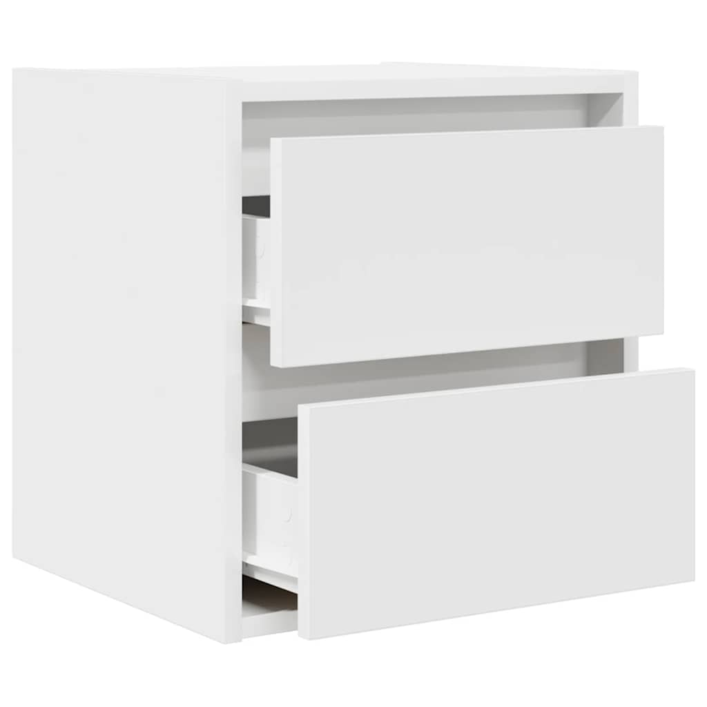vidaXL Wall-mounted Bedside Cabinet White 38x34x40 cm